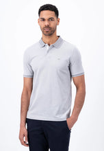 Load image into Gallery viewer, FYNCH HATTON Two Tone Pique Polo Shirt - Men&#39;s Soft Cotton – Cool Grey
