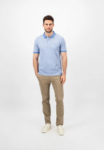 Load image into Gallery viewer, FYNCH HATTON Two Tone Pique Polo Shirt - Men&#39;s Soft Cotton – Crystal Blue
