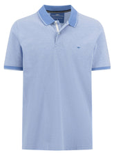 Load image into Gallery viewer, FYNCH HATTON Two Tone Pique Polo Shirt - Men&#39;s Soft Cotton – Crystal Blue
