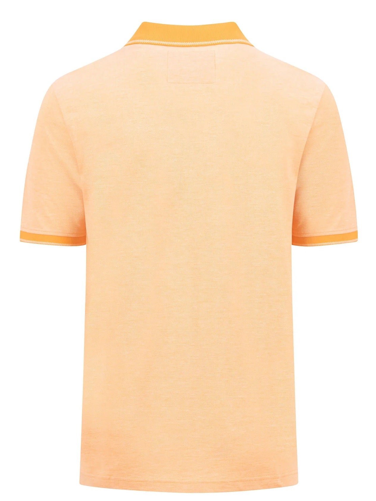 FYNCH HATTON Two Tone Pique Polo Shirt - Men's Soft Cotton – Papaya