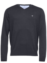 Load image into Gallery viewer, FYNCH HATTON V-Neck Sweater - Men&#39;s Fine Knit – Charcoal
