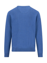 FYNCH HATTON V-Neck Sweater - Men's Fine Knit Cotton – Ink Blue - view 2