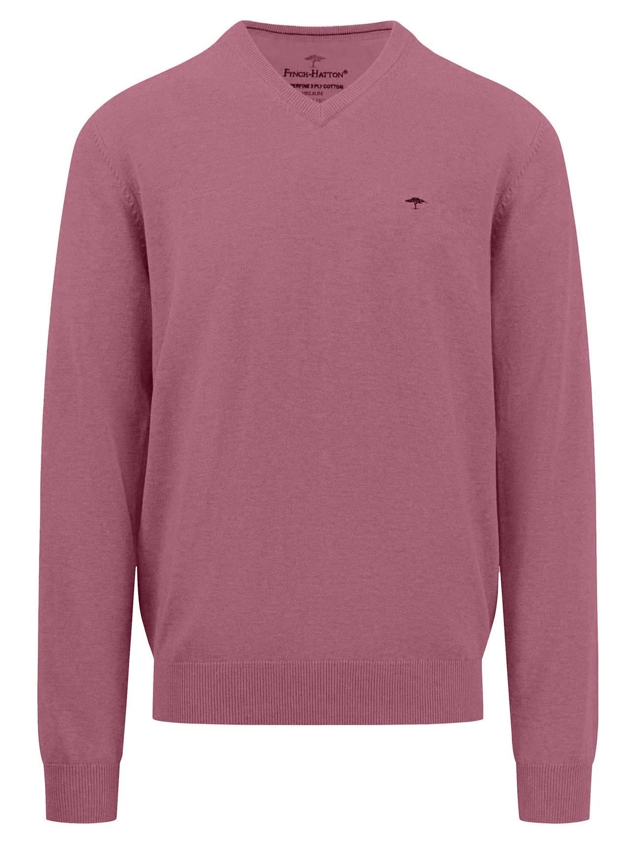 FYNCH HATTON V-Neck Sweater - Men's Fine Knit – Pale Blush