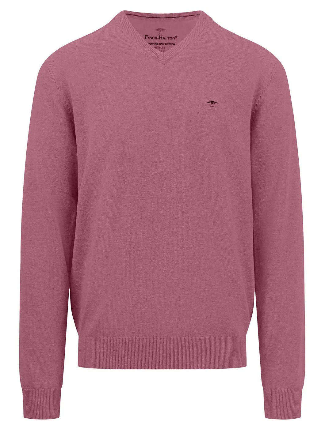 FYNCH HATTON V-Neck Sweater - Men's Fine Knit – Pale Blush Fynch Hatton