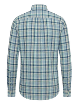 30% OFF FYNCH HATTON Washed Oxford Check Shirt - Men's Button-Down - Mint - view 2
