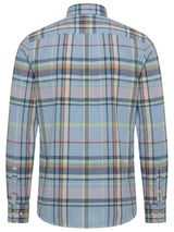 FYNCH HATTON Washed Oxford Check Shirt - Men's Button-Down - New Breeze