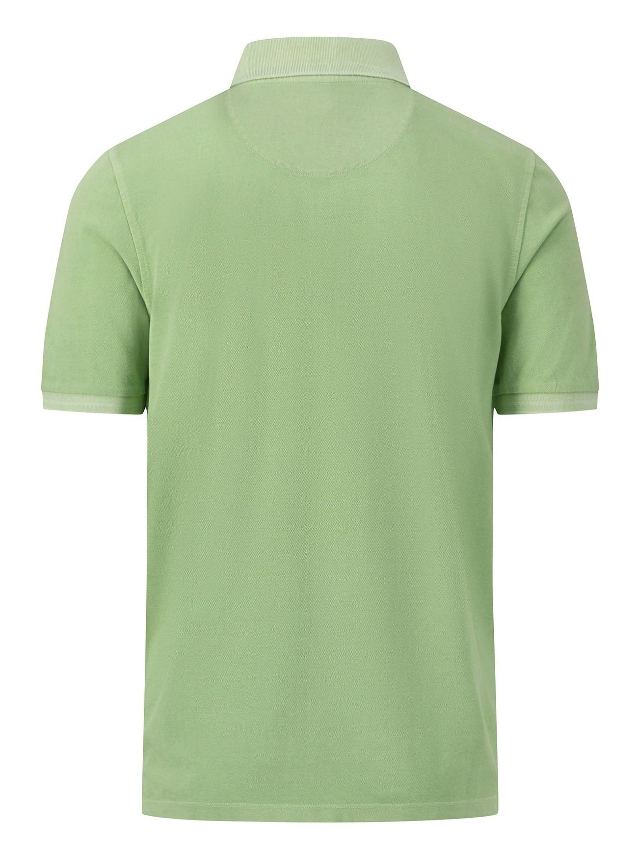 FYNCH HATTON Washed Pique Polo Shirt - Men's Organic Cotton – Soft Green