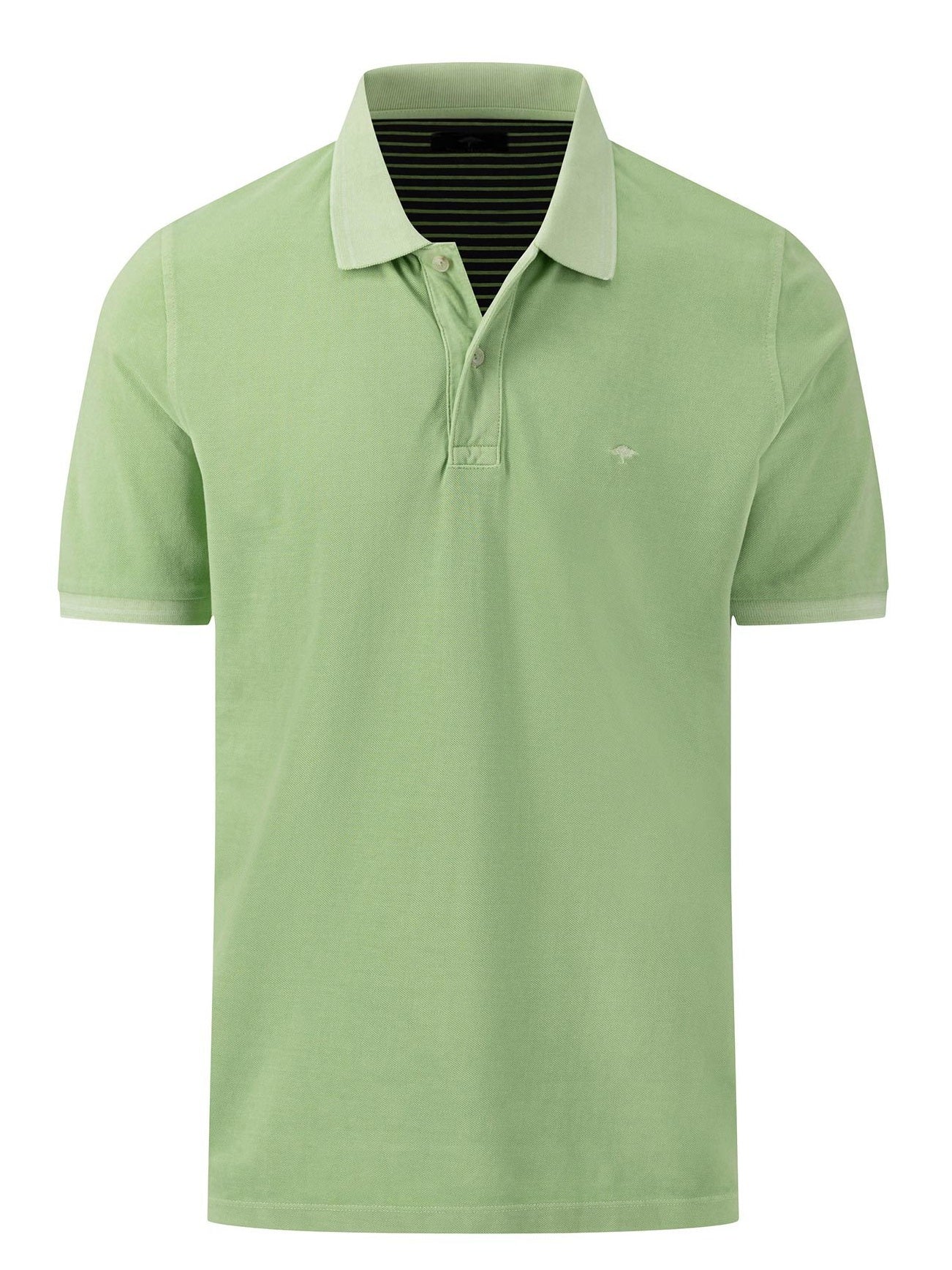 FYNCH HATTON Washed Pique Polo Shirt - Men's Organic Cotton – Soft Green