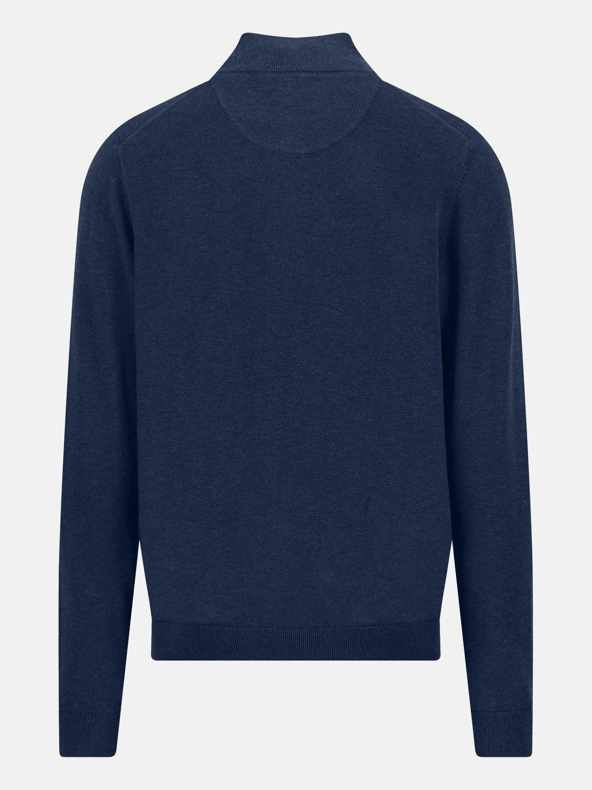 FYNCH HATTON 1/4 Zip Sweater - Men's Fine Knit Air Cotton – Ink Blue - view 5