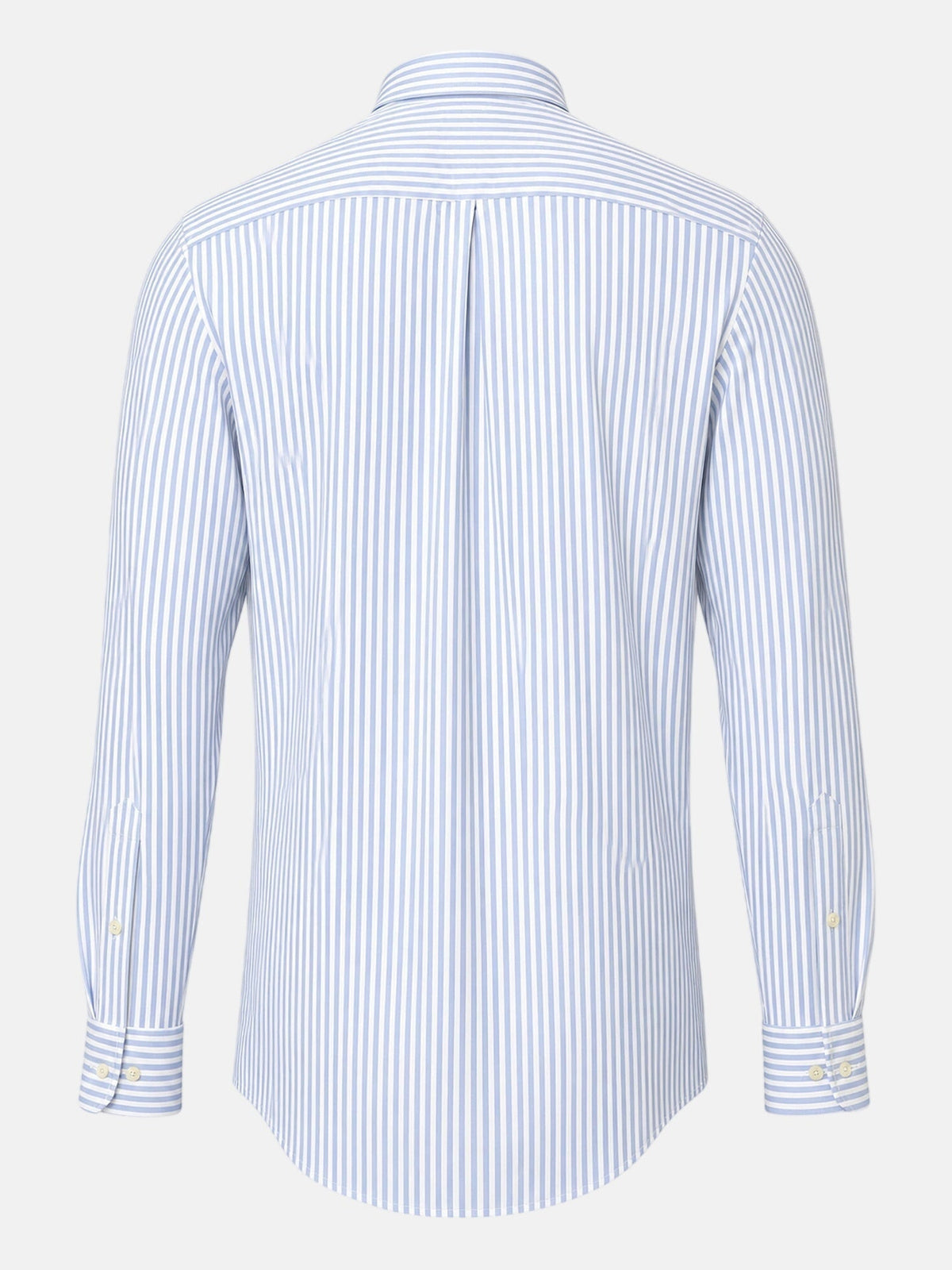 FYNCH HATTON Poplin Stripe Shirt - Men's Cotton Button-Down – Light Blue - view 5