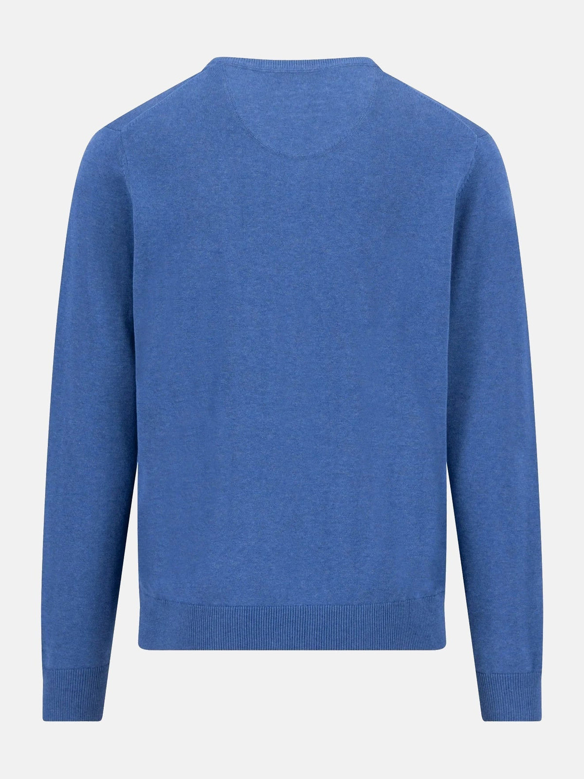 FYNCH HATTON V-Neck Sweater - Men's Fine Knit Cotton – Ink Blue - view 2