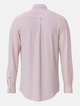 FYNCH HATTON Poplin Stripe Shirt - Men's Cotton Button-Down – Grape - view 5