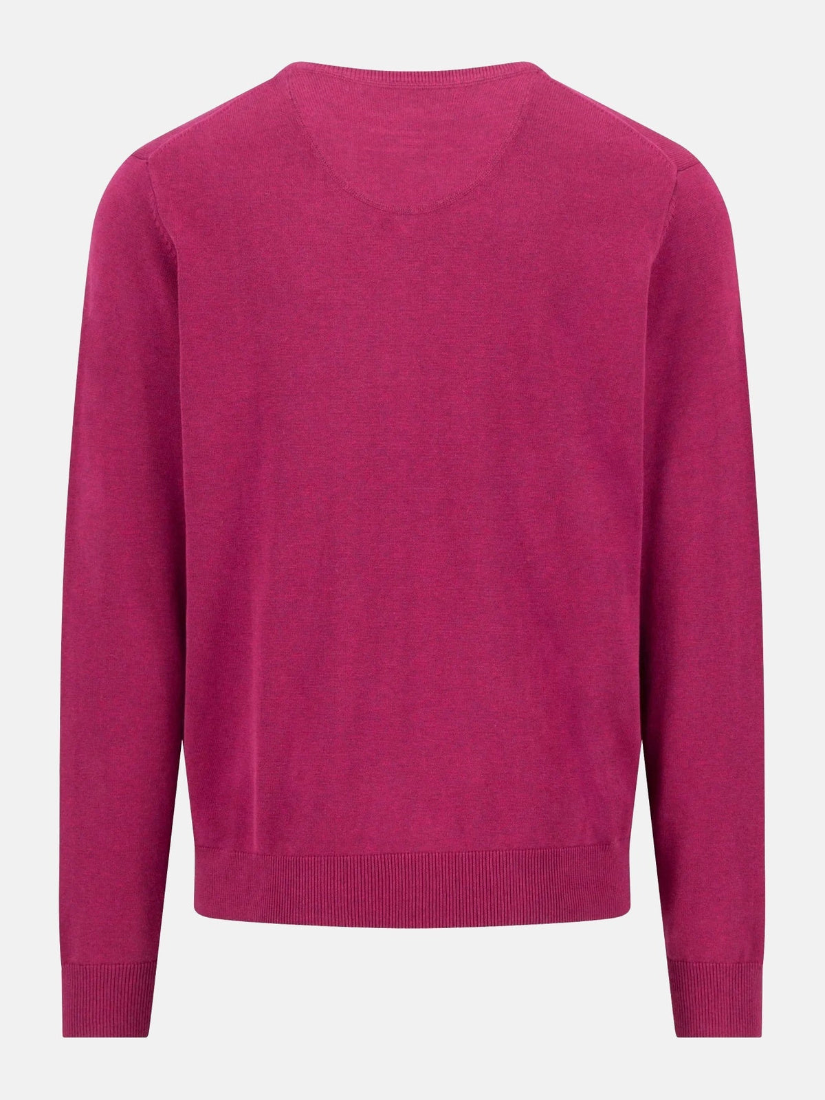 FYNCH HATTON V-Neck Sweater - Men's Fine Knit Cotton – Grape - view 2
