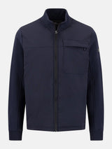 FYNCH HATTON Hybrid Stand Collar Jacket - Men's Cotton Blend – Navy - front view