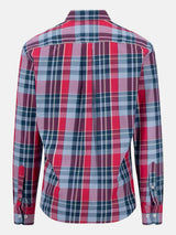 FYNCH HATTON Colourful Check Shirt - Men's Cotton Button-Down – Grape - view 5