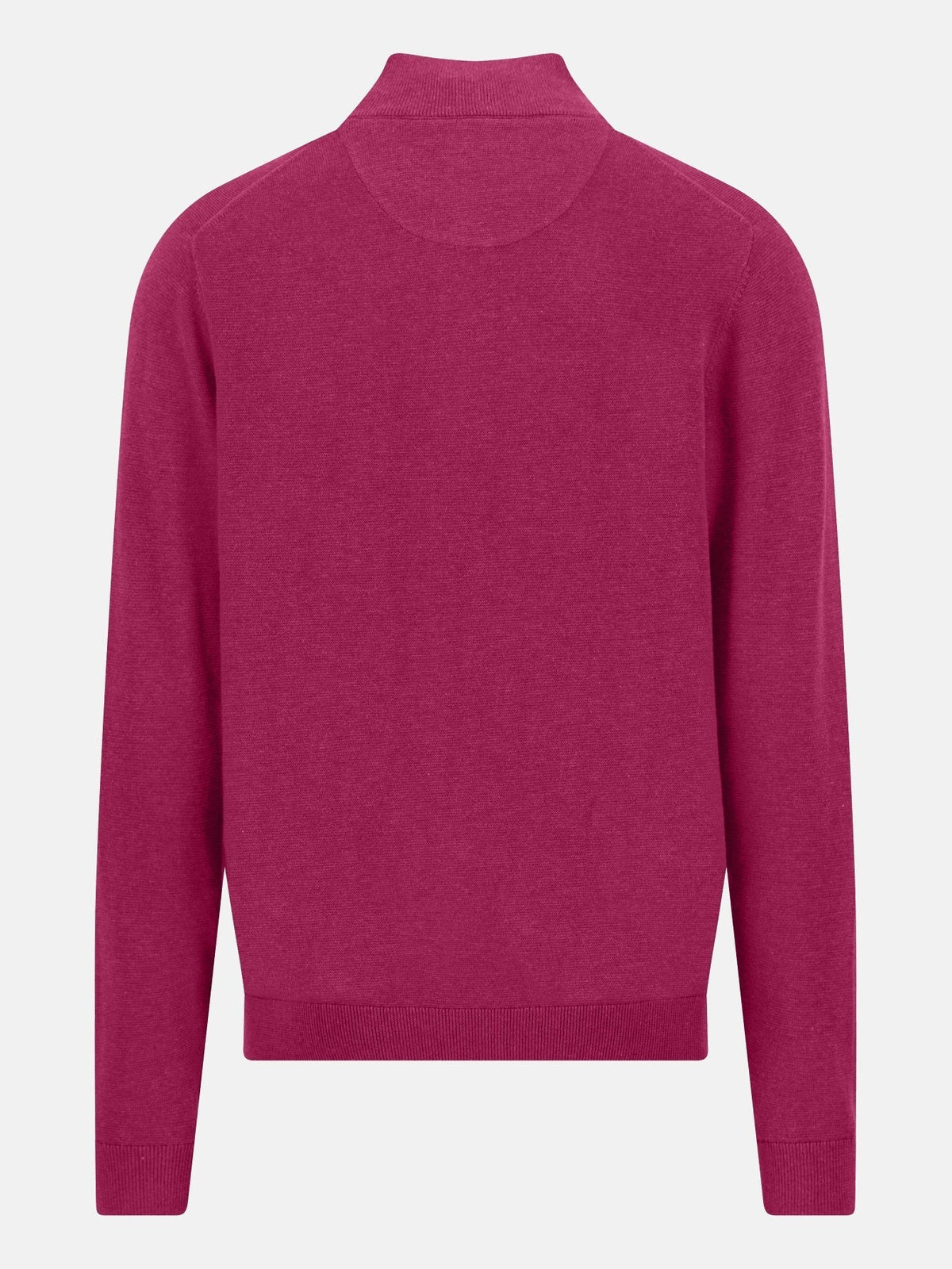 FYNCH HATTON 1/4 Zip Sweater - Men's Fine Knit Air Cotton – Grape - view 2