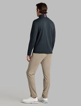 G/FORE Brushed Back Tech Quarter Zip Pullover - Men's 4-Way Stretch - Onyx Black