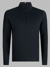 G/FORE Brushed Back Tech Quarter Zip Pullover - Men's 4-Way Stretch - Onyx Black