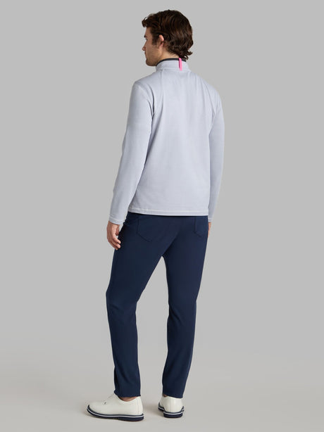G/FORE Brushed Back Tech Quarter Zip Pullover - Men's 4-Way Stretch - Light Grey Melange