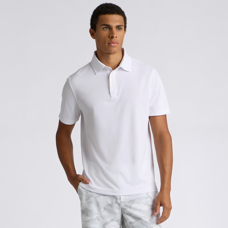 G/FORE Essential Performance Piqué Polo Shirt in Snow – image 3