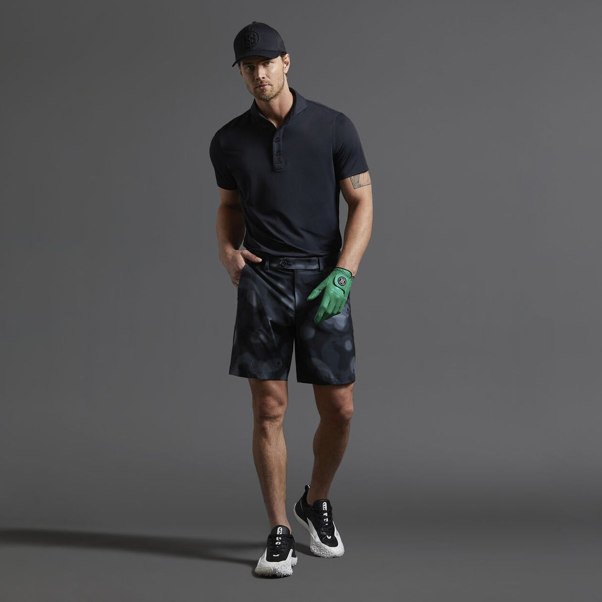 G/FORE G18 Men’s Golf Shoes – Waterproof & Lightweight - Onyx / Snow