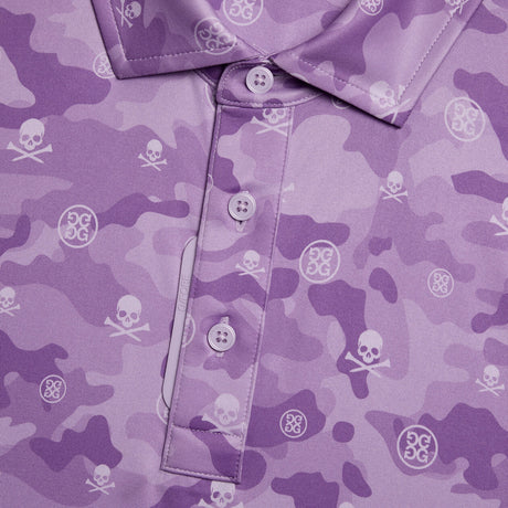 G/FORE Icon Camo Tech Jersey Polo Shirt - Men's 4-Way Stretch - Iris