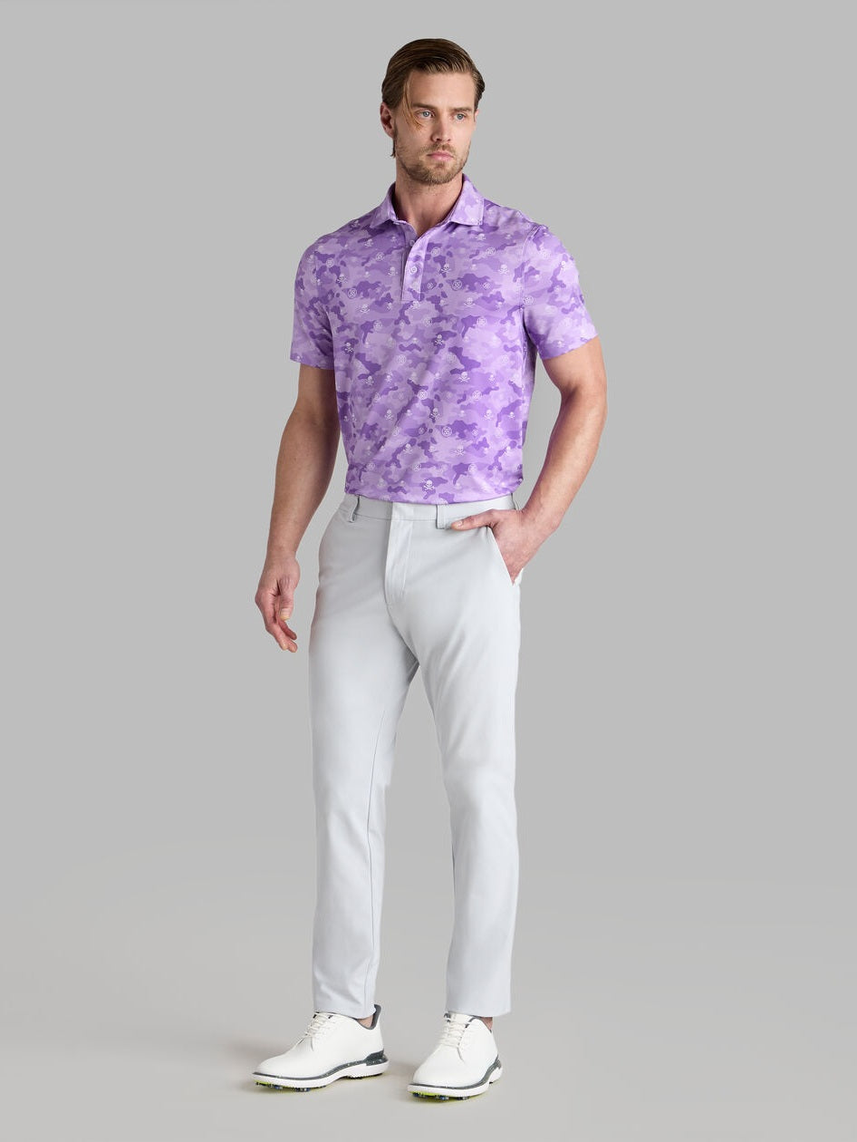 G/FORE Icon Camo Tech Jersey Polo Shirt - Men's 4-Way Stretch - Iris