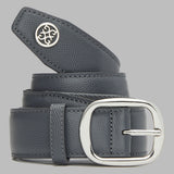 G/FORE Men's Circle G's Webbed Belt – Pebble Full Grain Leather – Charcoal