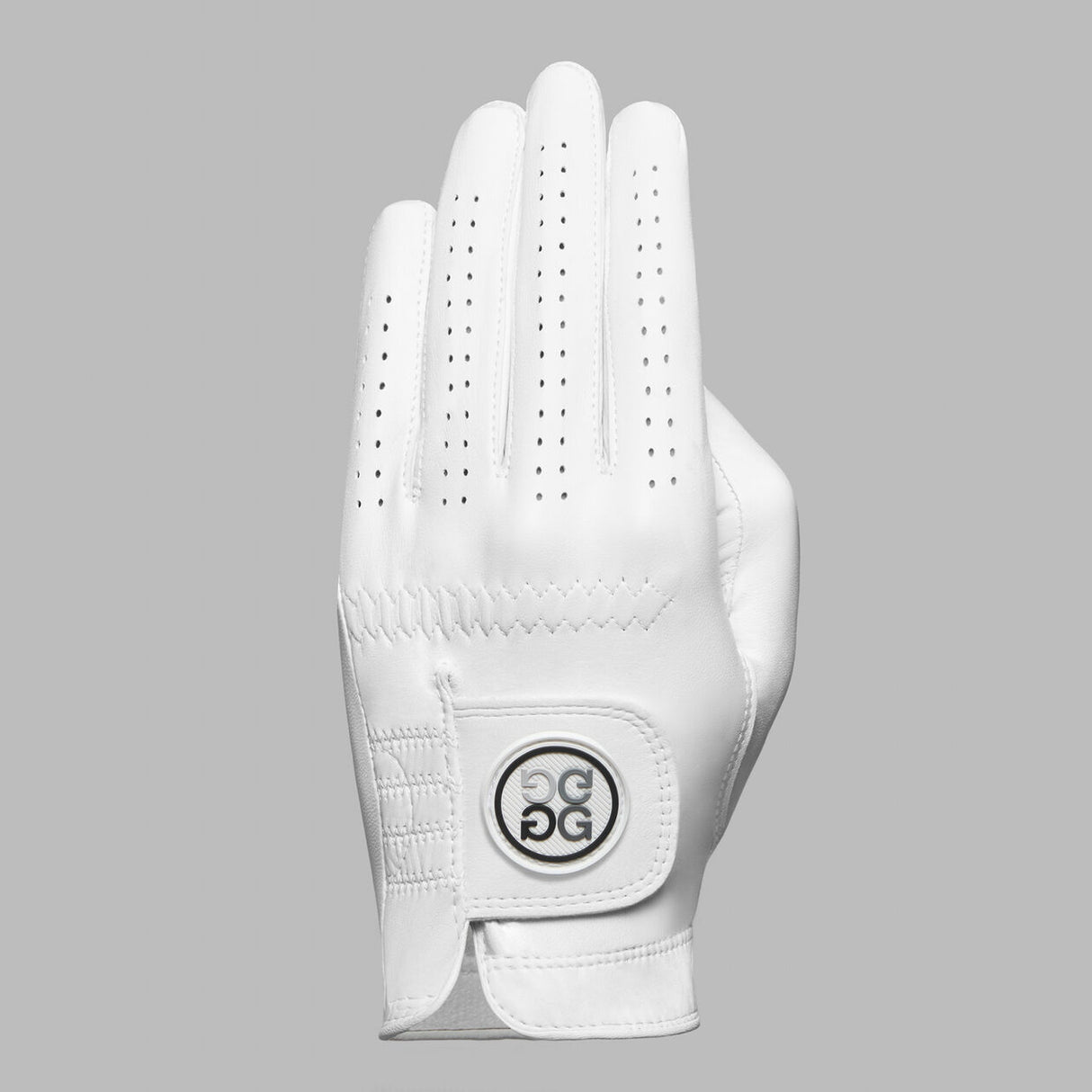 G/FORE Men's Signature Golf Glove – Premium Cabretta Leather – Snow