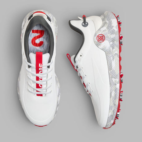 G/FORE MG4+ O2 G/Lock Softspike Men’s Golf Shoes – Camo Mid Sole - Snow / Charcoal