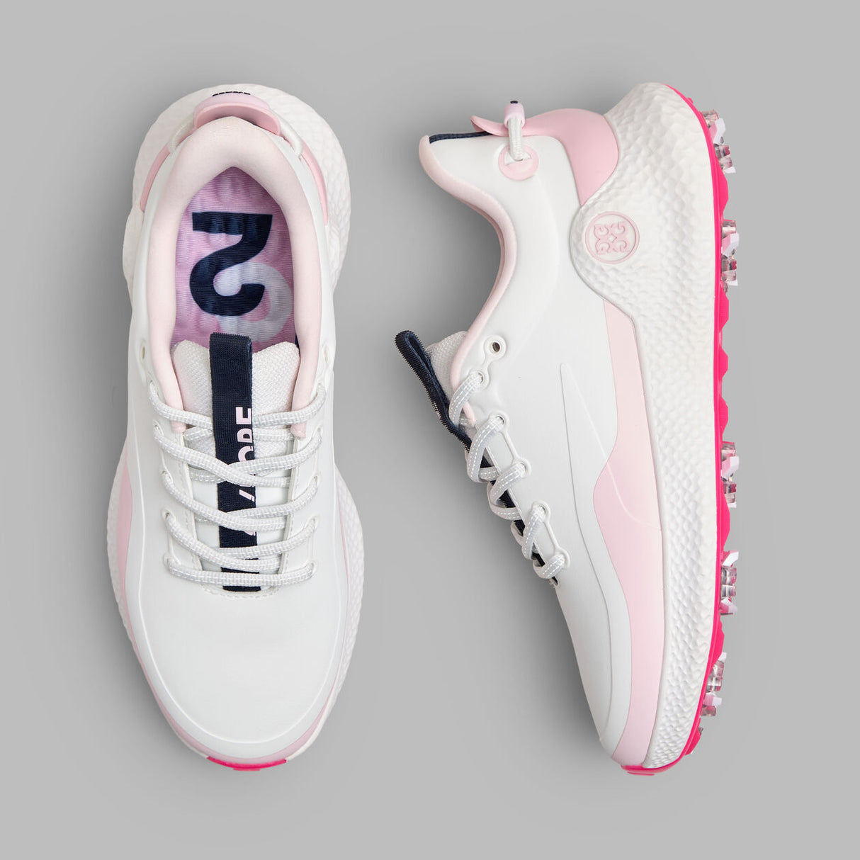 G/FORE MG4+ O2 G/Lock Softspike Women’s Golf Shoes - Snow / Blush Pink
