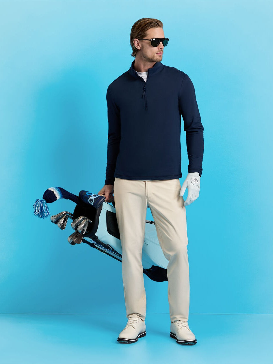 G/FORE Tour 5 Pocket Stretch Trousers – Men’s Technical Straight Leg – Stone