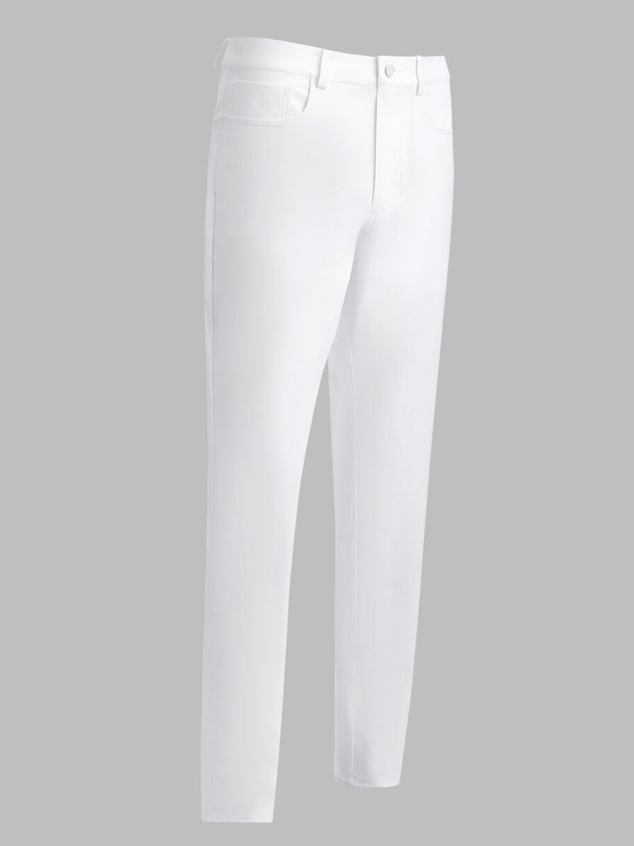 G/FORE Tour 5 Pocket Stretch Trousers – Men’s Technical Straight Leg – Snow