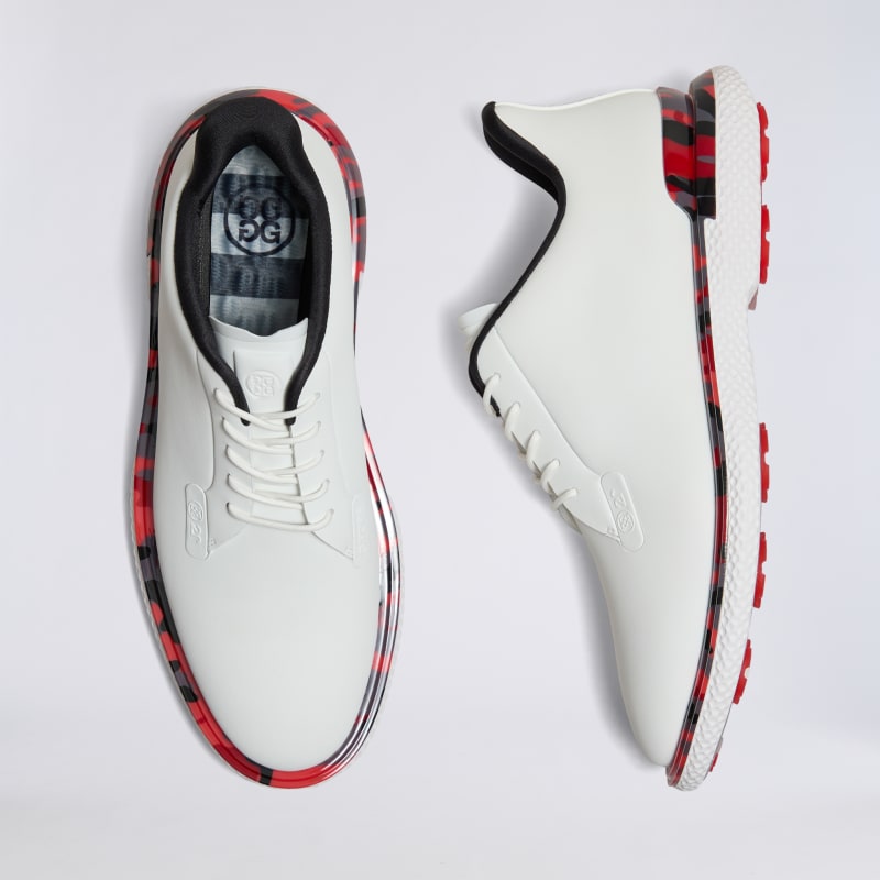 G/FORE Gallivan2R Camo Welt Men’s Spikeless Golf Shoes – Snow / Lava