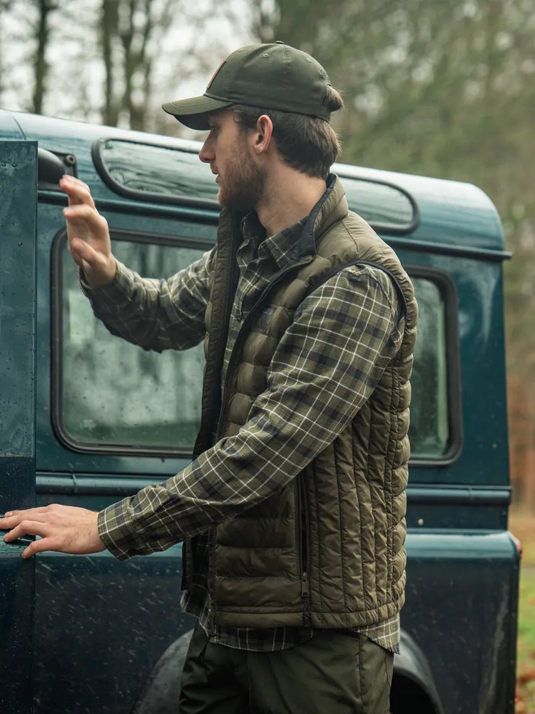 seeland glen flannel shirt mens grape leaf dark navy check gallery image 2