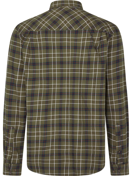 seeland glen flannel shirt mens grape leaf dark navy check back