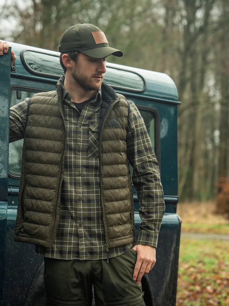 seeland glen flannel shirt mens grape leaf dark navy check gallery image 6