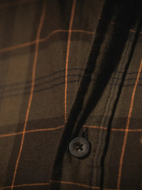 seeland glen flannel shirt mens pine green dark navy check gallery image 3