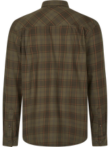 seeland glen flannel shirt mens pine green dark navy check back