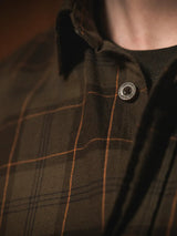 seeland glen flannel shirt mens pine green dark navy check gallery image 6