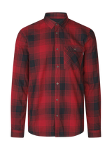 seeland glen flannel shirt mens red check front