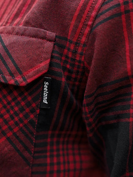 seeland glen flannel shirt mens red check gallery image 3