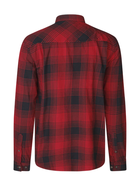 seeland glen flannel shirt mens red check back