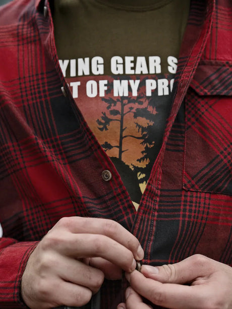 seeland glen flannel shirt mens red check gallery image 5