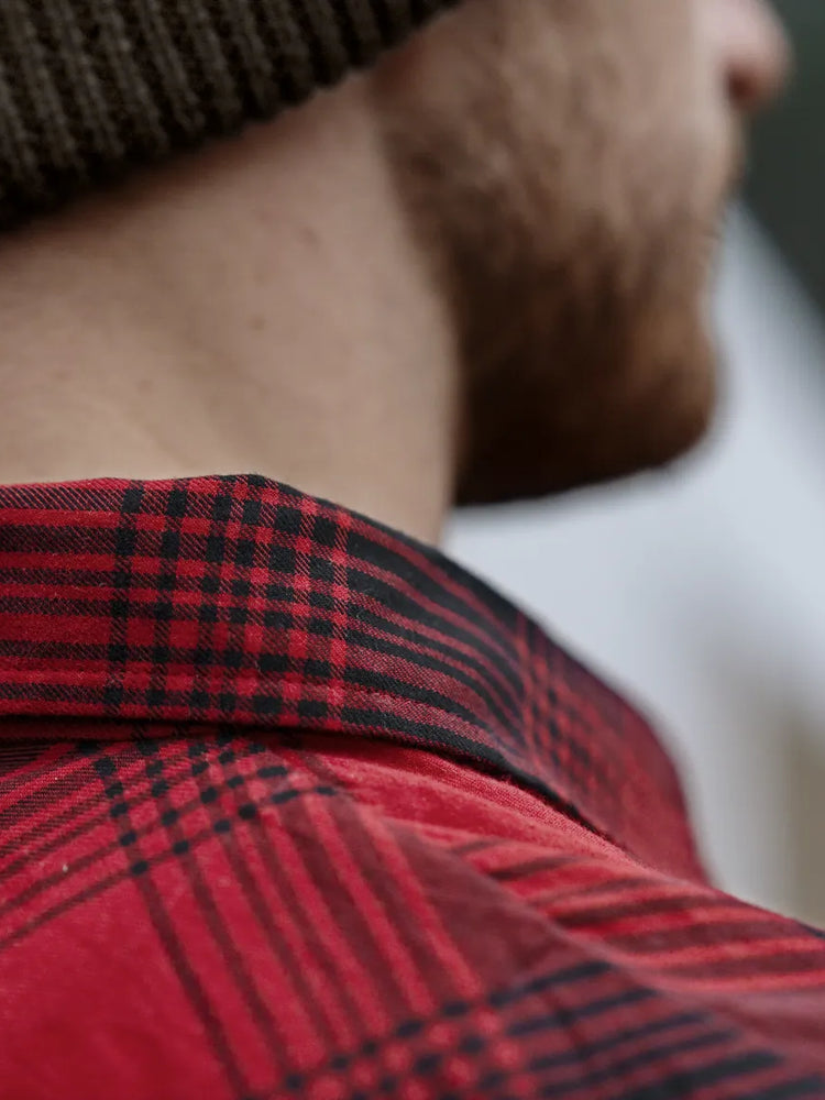 seeland glen flannel shirt mens red check gallery image 6