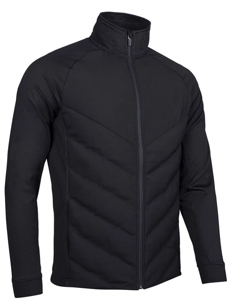 GLENMUIR Arden Full Zip Thermal Chevron Performance Golf Jacket - Men's - Black