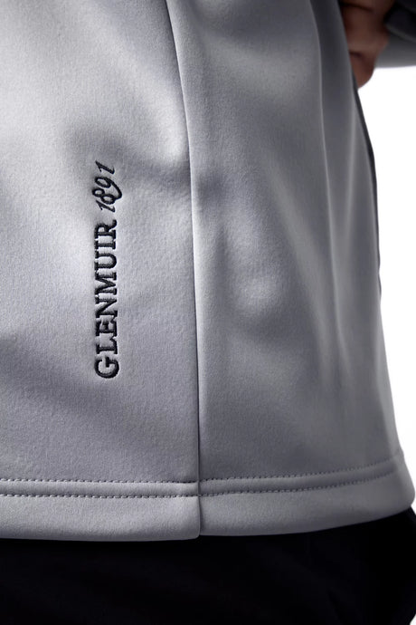 GLENMUIR Arden Full Zip Thermal Chevron Performance Golf Jacket - Men's - Mid Grey Marl