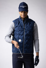 Load image into Gallery viewer, GLENMUIR Bute Zip Front Padded Golf Gilet - Mens - Navy Camo
