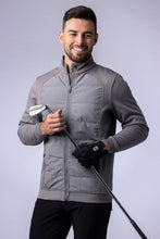 Load image into Gallery viewer, GLENMUIR Callander Zip Front Padded Hybrid Golf Jacket - Mens - Mid Grey Marl

