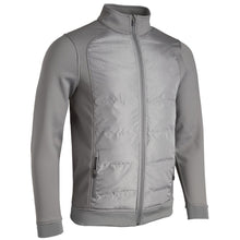 Load image into Gallery viewer, GLENMUIR Callander Zip Front Padded Hybrid Golf Jacket - Mens - Mid Grey Marl
